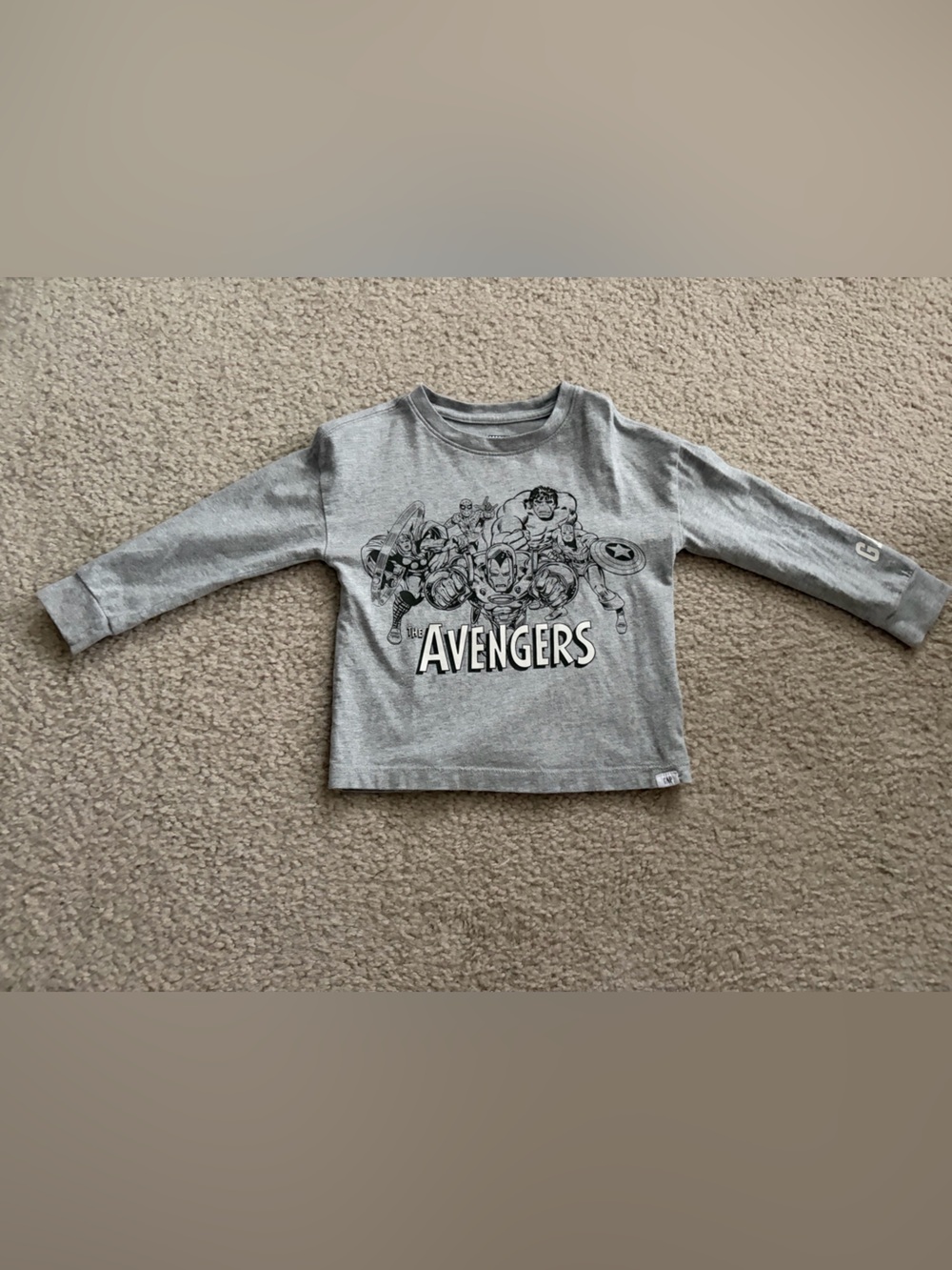 GAP Gray Avengers Long Sleeve Tee